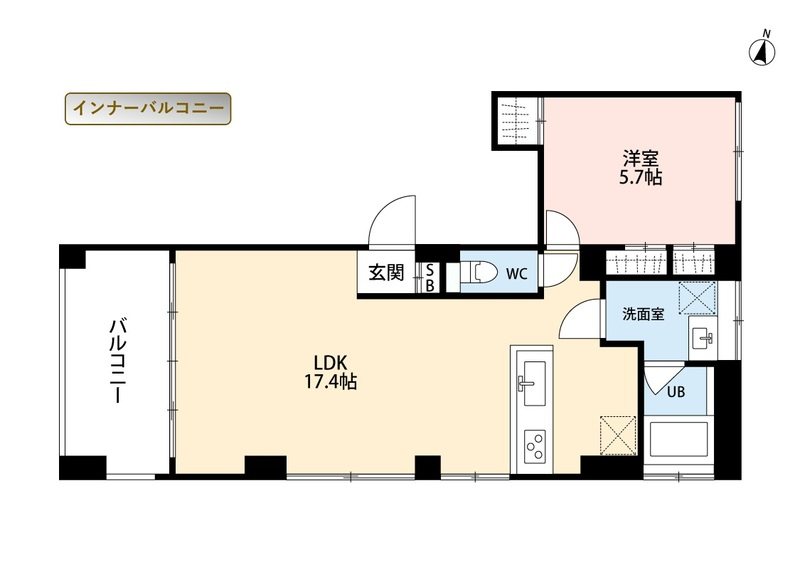 ＳＯＬＵＭ世田谷砧  401号室 間取り