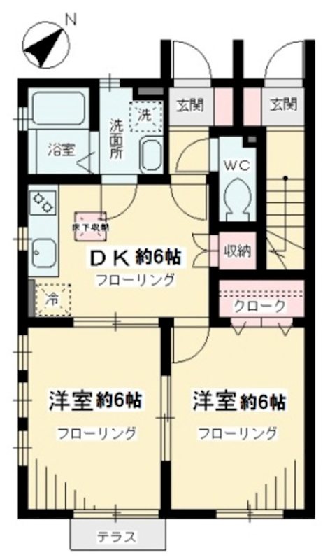 ビオトープ桜丘Ａ 101号室 間取り