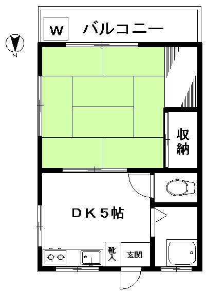 南桜丘ハイツ 202号室 間取り