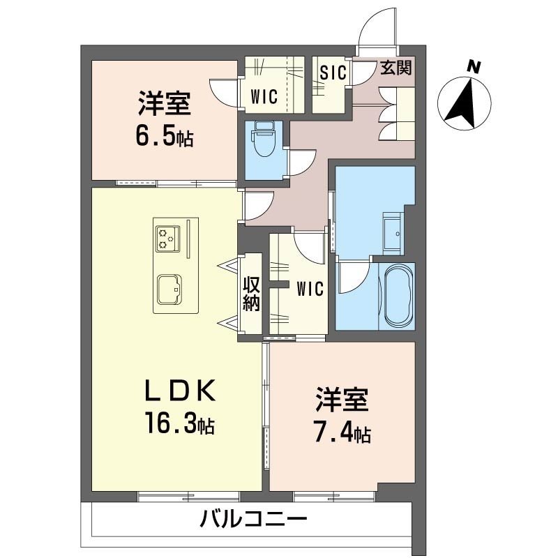 山梨県韮崎市若宮３丁目 間取り