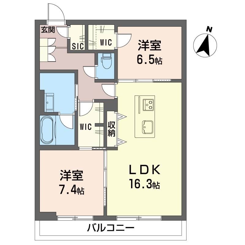 山梨県韮崎市若宮３丁目 間取り