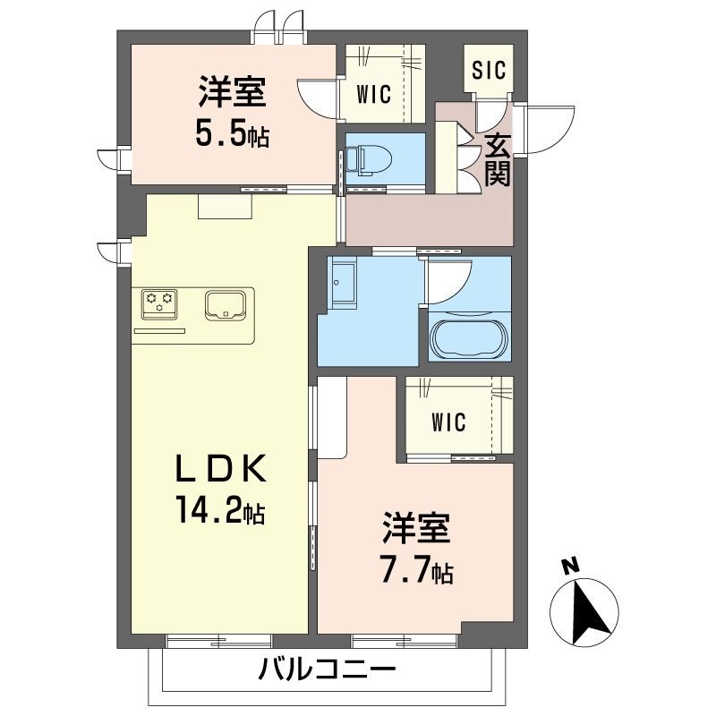 山梨県甲府市徳行１丁目 間取り