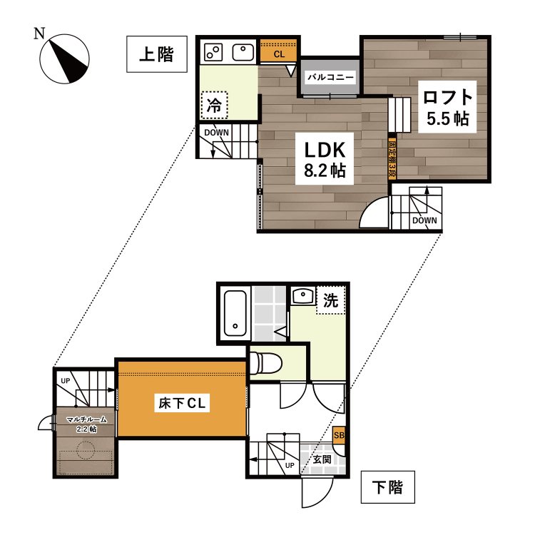ADC黒髪  間取り