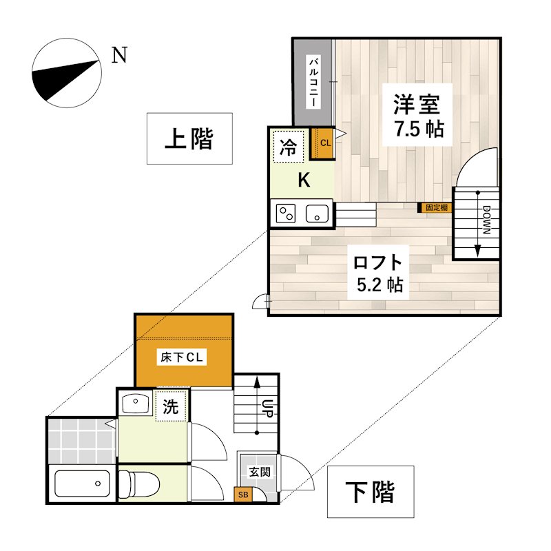 ADC京塚ラフィエ 間取り