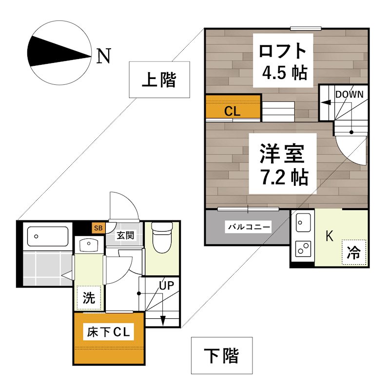 ADC京町Raco 間取り