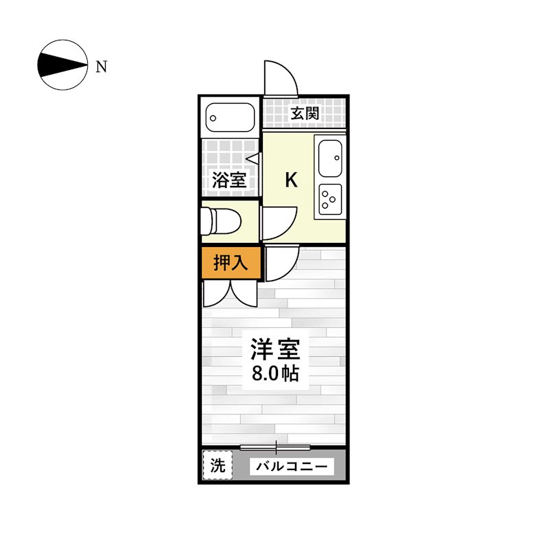 プライマリー黒髪Ⅰ 間取り