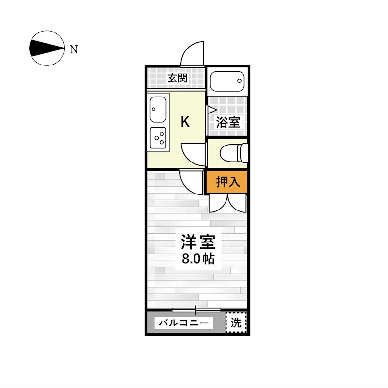 プライマリー黒髪Ⅱ 間取り