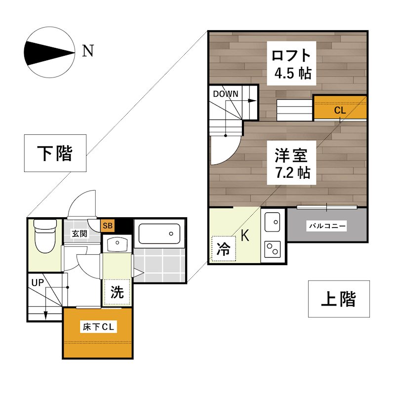 ADC京町Raco 間取り