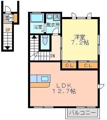 ブルーム桜丘B棟 間取り図