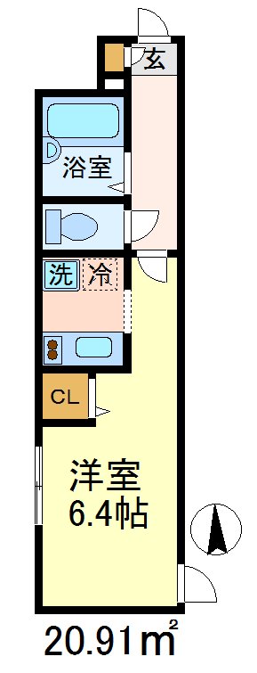 フェリーチェ経堂 207号室 間取り