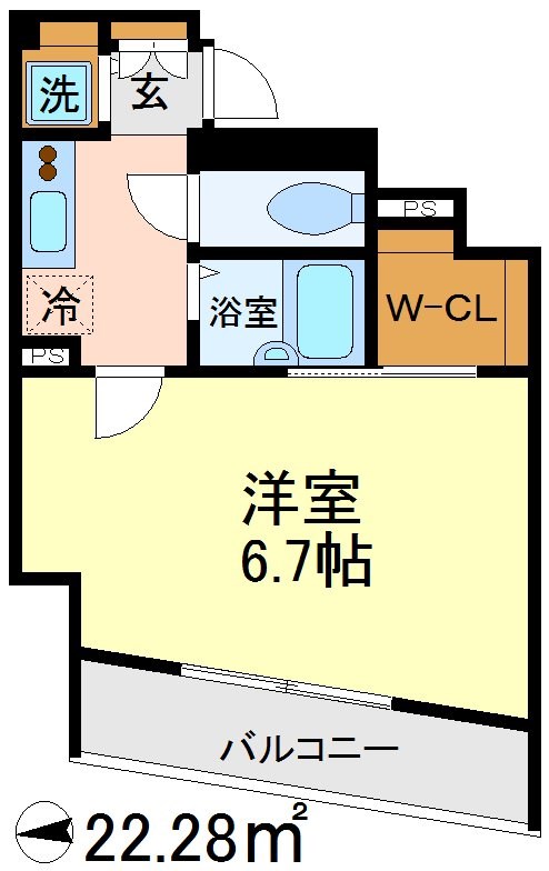 206号室 間取り