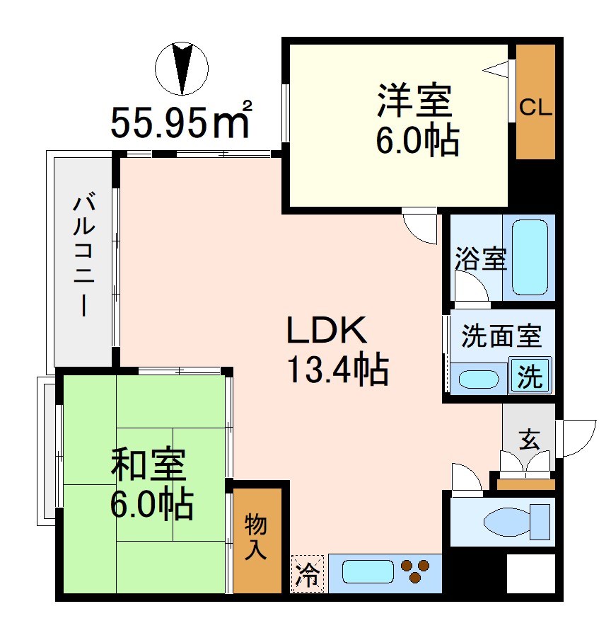 ネオメゾン千歳台 105号室 間取り