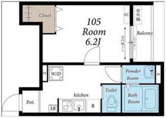 シュネシス 105号室 間取り
