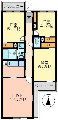 リズ梅ヶ丘 間取り