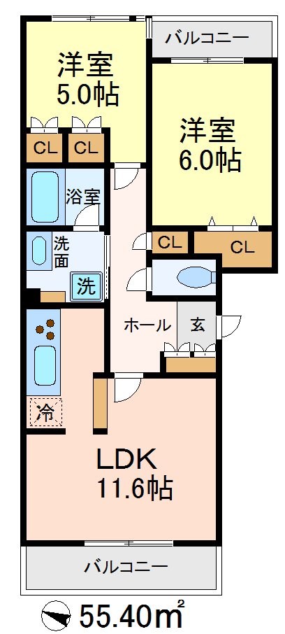 レイフラット祖師谷 203号室 間取り