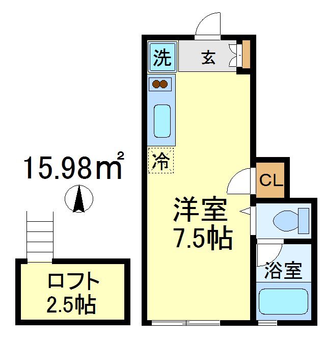 ブランコート祖師ヶ谷大蔵 102号室 間取り