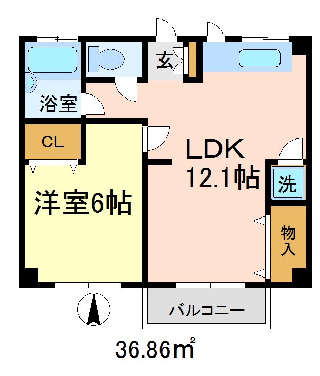 フェリーチェ赤堤 4-A号室 間取り