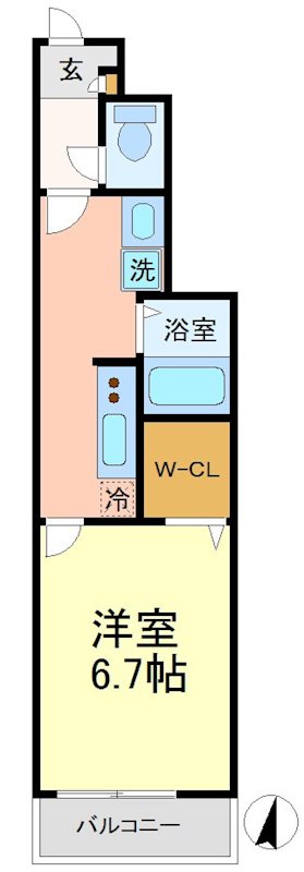 アルブル成城 101号室 間取り