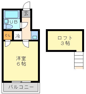 第17安藤ハイツ 107号室 間取り