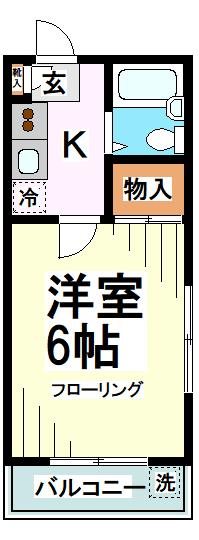 第15安藤ハイツ 105号室 間取り