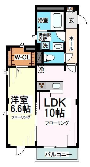 ラザレ 201号室 間取り