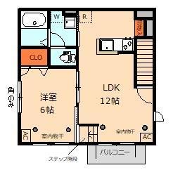 マニフィークB 202号室 間取り