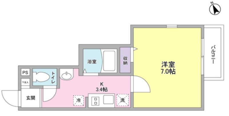 101号室 間取り
