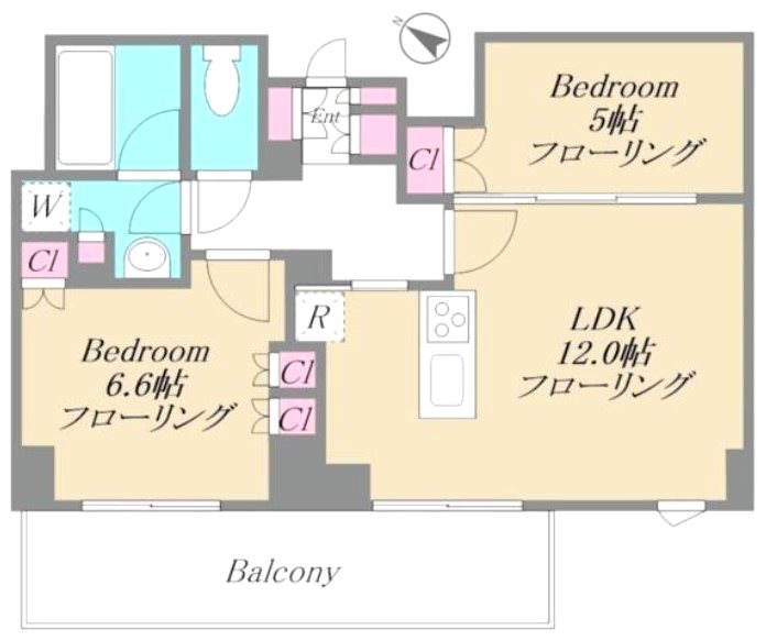 TENAS千歳船橋 104号室 間取り