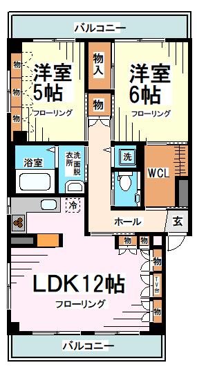 KT宮坂 402号室 間取り