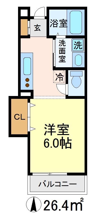ラインハイム 102号室 間取り