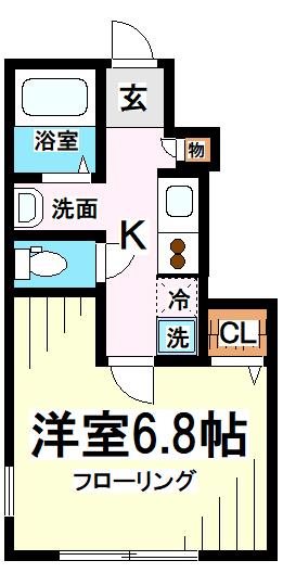 ミハス経堂 104号室 間取り
