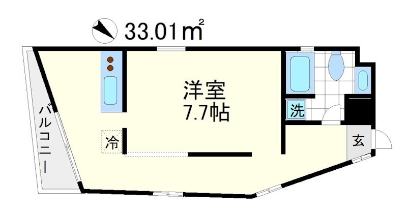 エンシェール砧 201号室 間取り