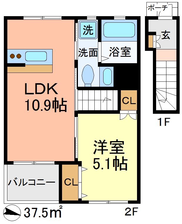 パラディ成城 間取り図