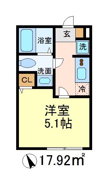 ブライト　チトセ　フナバシ 105号室 間取り