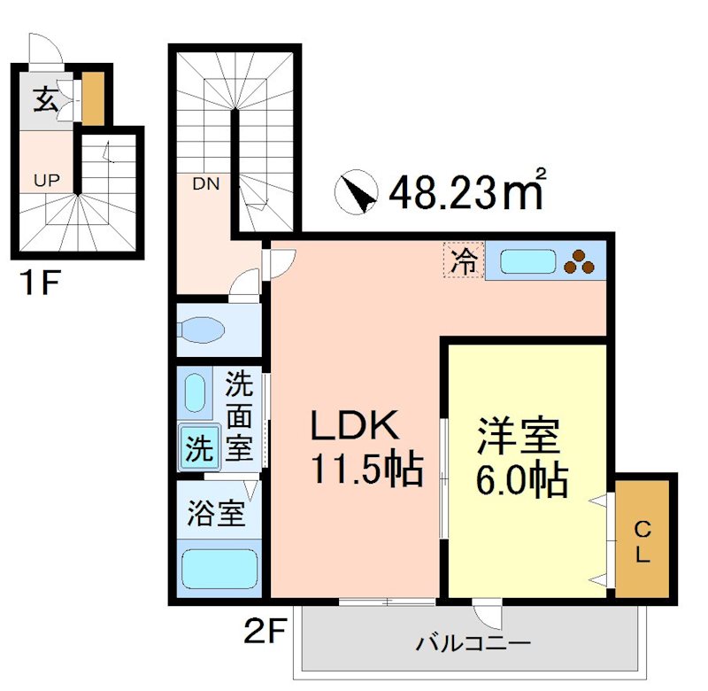 パールハイム経堂 203号室 間取り
