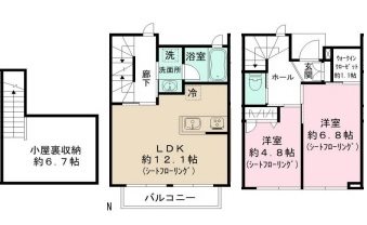 dwell上北沢B棟  間取り図