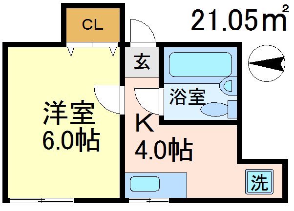 KTグランデⅢ 202号室 間取り