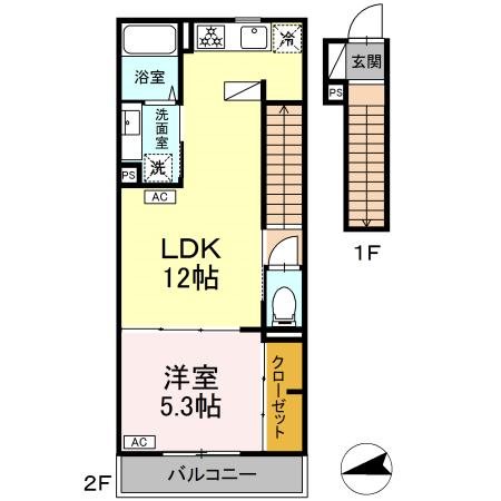 グラナーデ成城学園前A棟  206号室 間取り