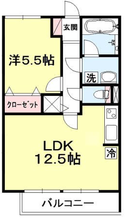 コモレビ大蔵E 303号室 間取り