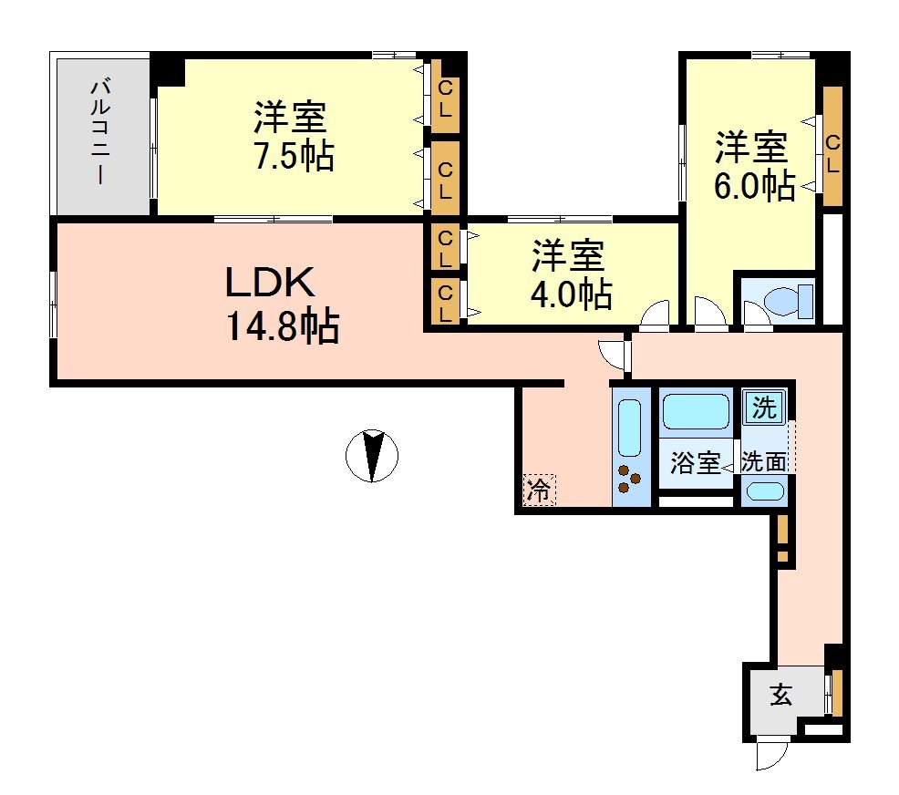 プレステージ経堂 間取り図