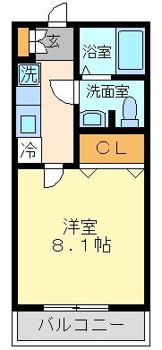 ランセル　A棟 106号室 間取り