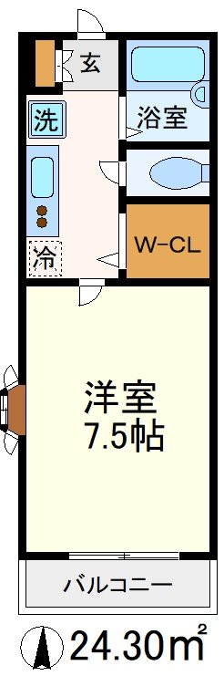 ゼフィール経堂 103号室 間取り