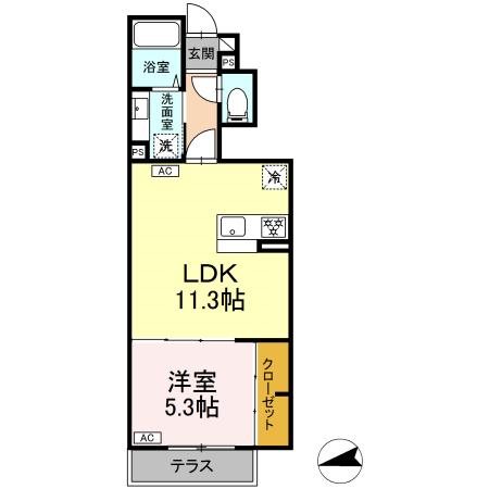 グラナーデ成城学園前A棟  103号室 間取り