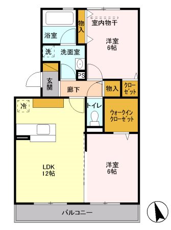 コモレビ大蔵F 203号室 間取り