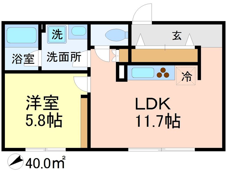 マコラ　パレ世田谷 405号室 間取り