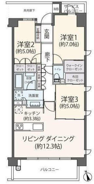 リーフィアレジデンス狛江東和泉 312号室 間取り