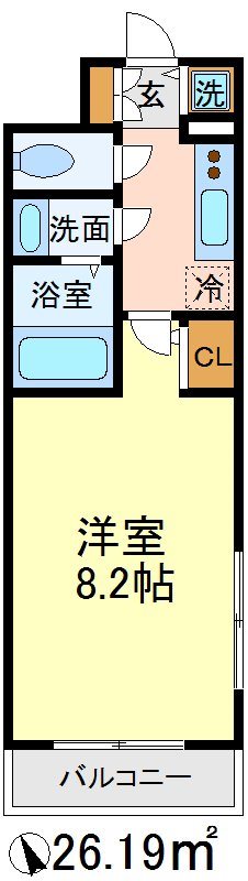 エルミタージュ豪徳寺 407号室 間取り