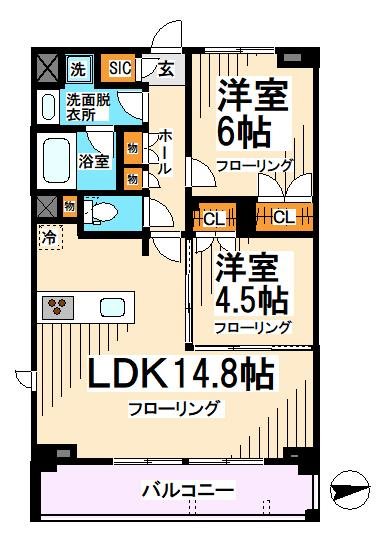 TELLUS八幡山 122号室 間取り