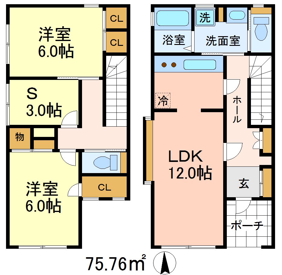 岡田邸　B棟 間取り