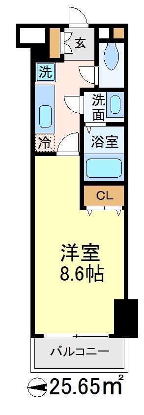 GENOVIA世田谷桜丘スカイガーデン 804号室 間取り